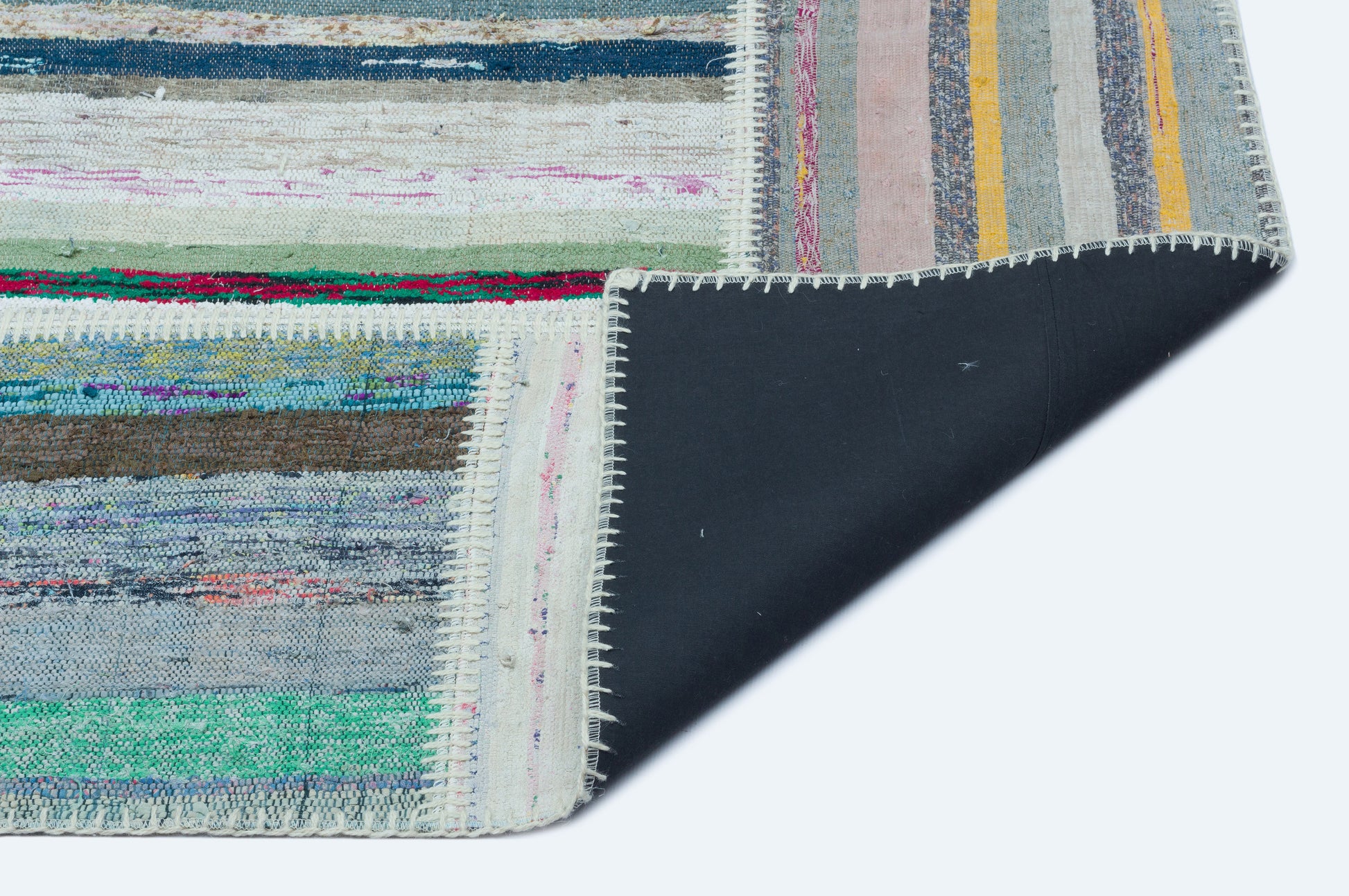 Teselya Bej Çizgili Yün El Dokuma Halısı 158 x 222 Apex Unique