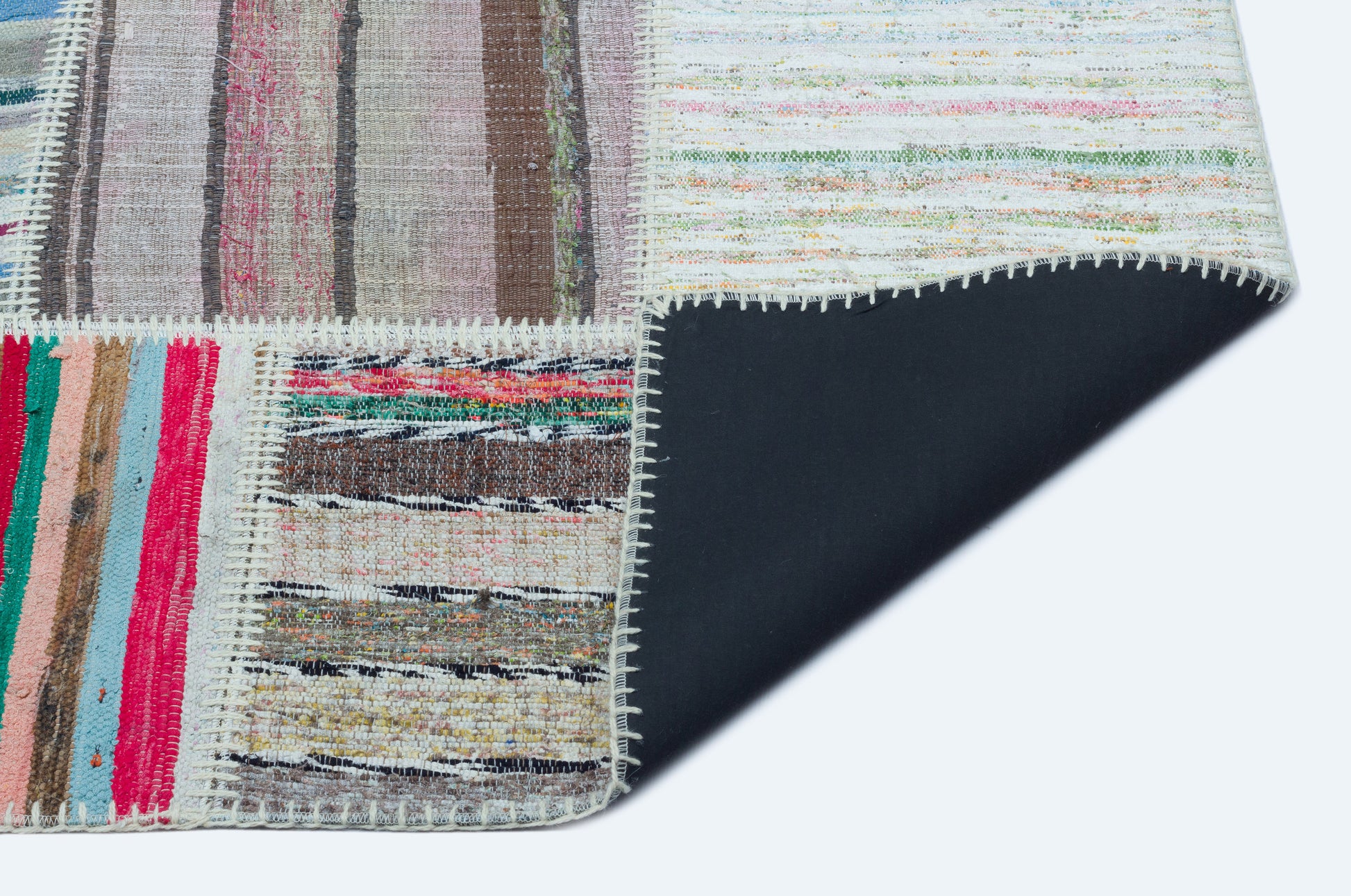 Teselya Bej Çizgili Yün El Dokuma Halısı 160 x 221 Apex Unique