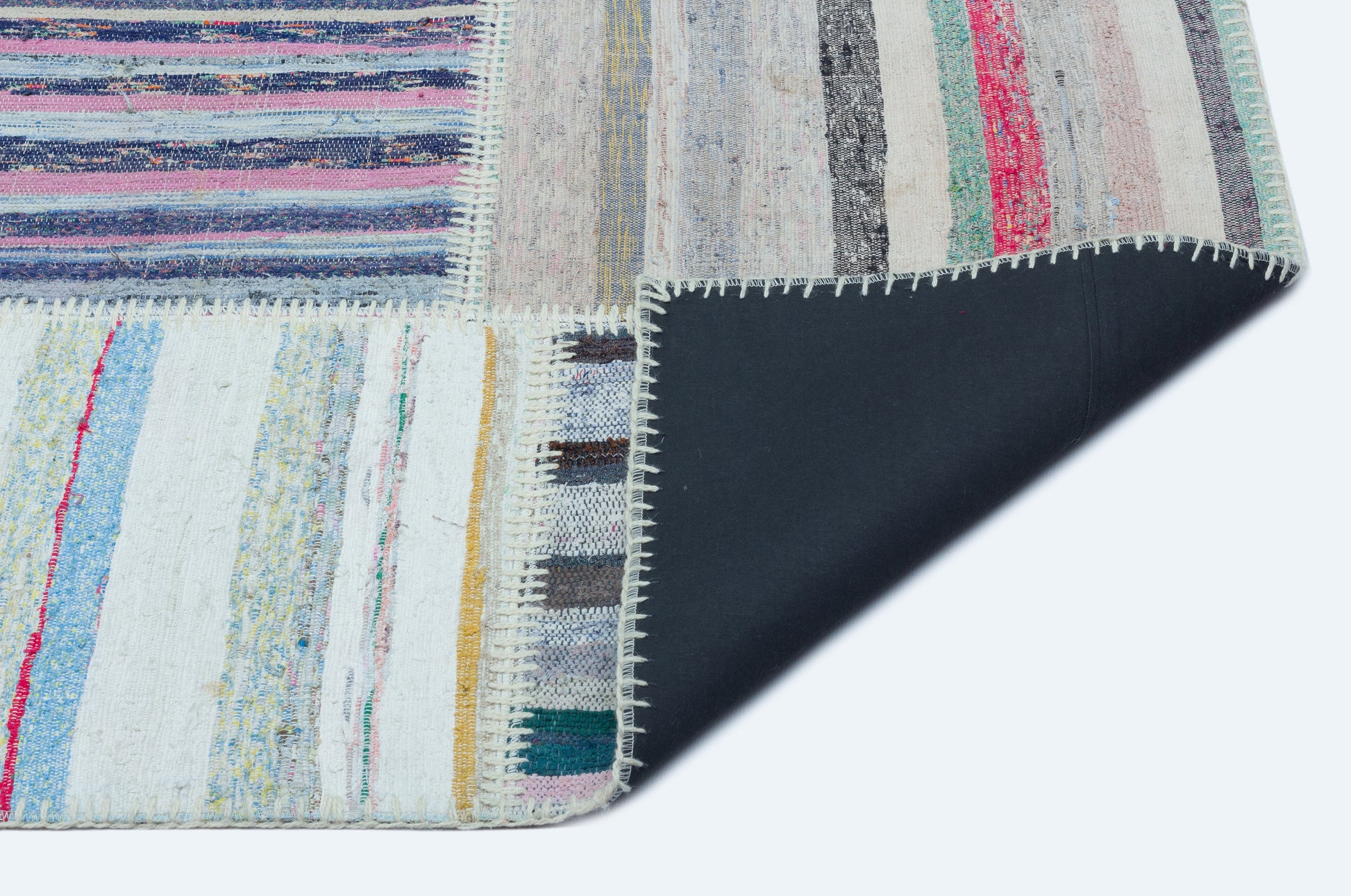 Teselya Bej Çizgili Yün El Dokuma Halısı 160 x 222 Apex Unique