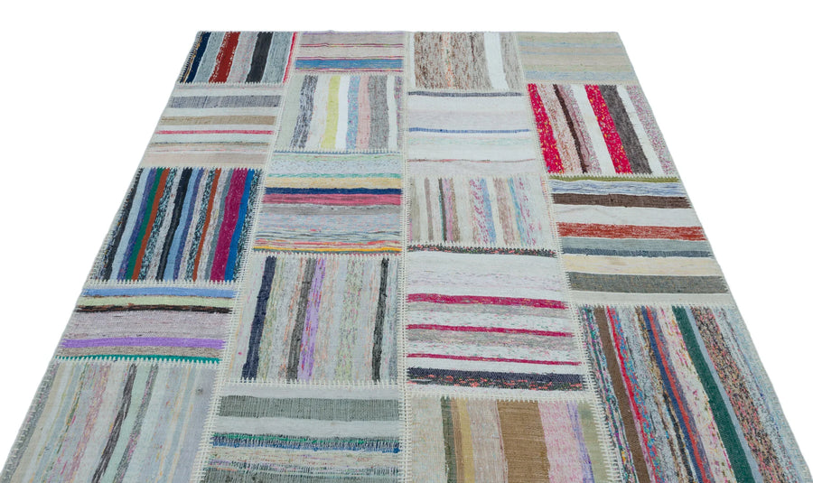 Bej Gri Anadolu Bohem Modern Yün Halı 160x220 - Özel Seri