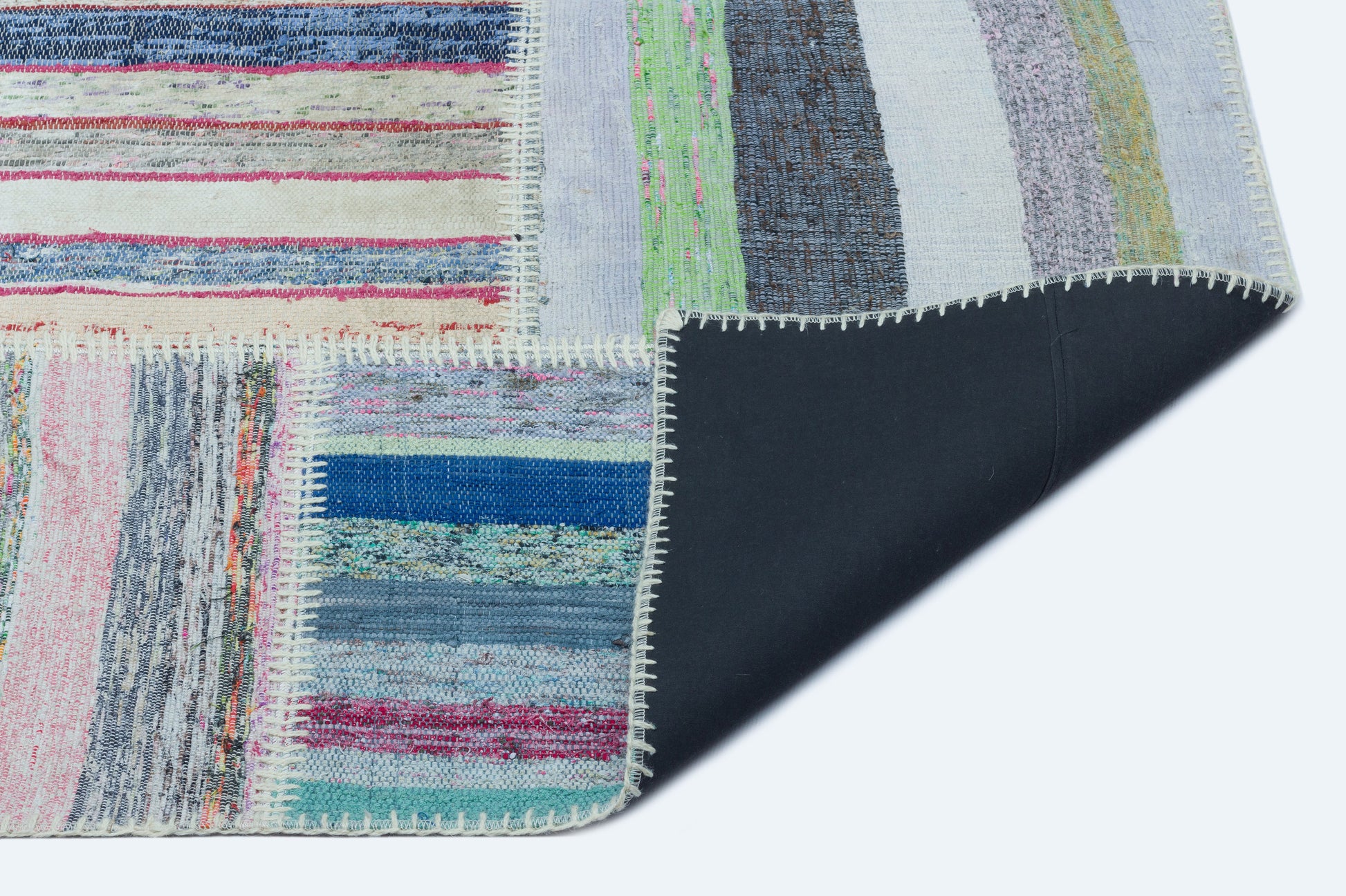 Teselya Bej Çizgili Yün El Dokuma Halısı 158 x 223 Apex Unique