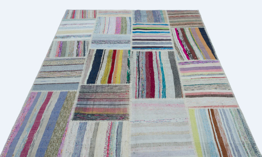 Bej Kırmızı Anadolu Geometrik Modern Yün Halı 160x220 - Özel Seri