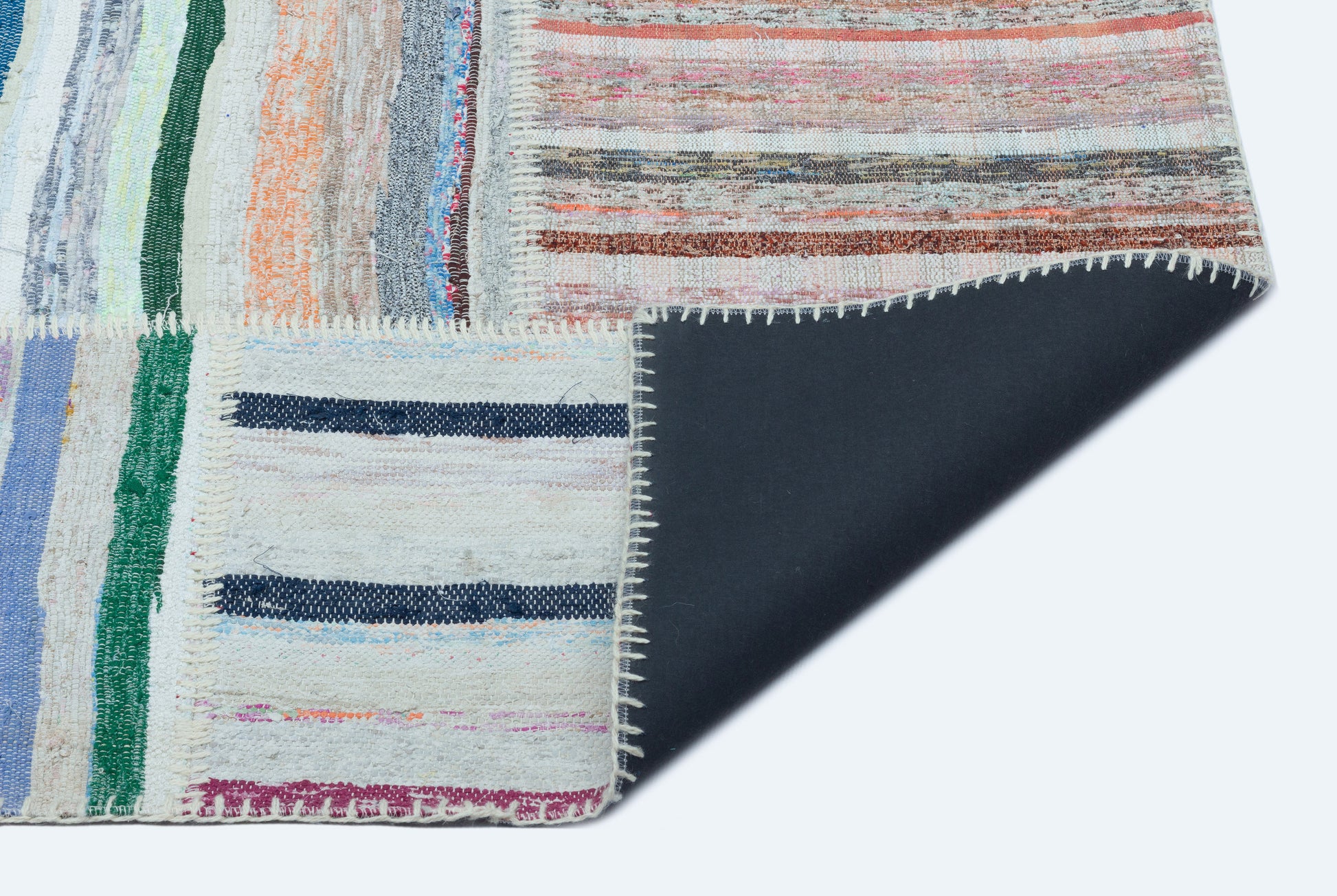 Teselya Bej Çizgili Yün El Dokuma Halısı 160 x 218 Apex Unique