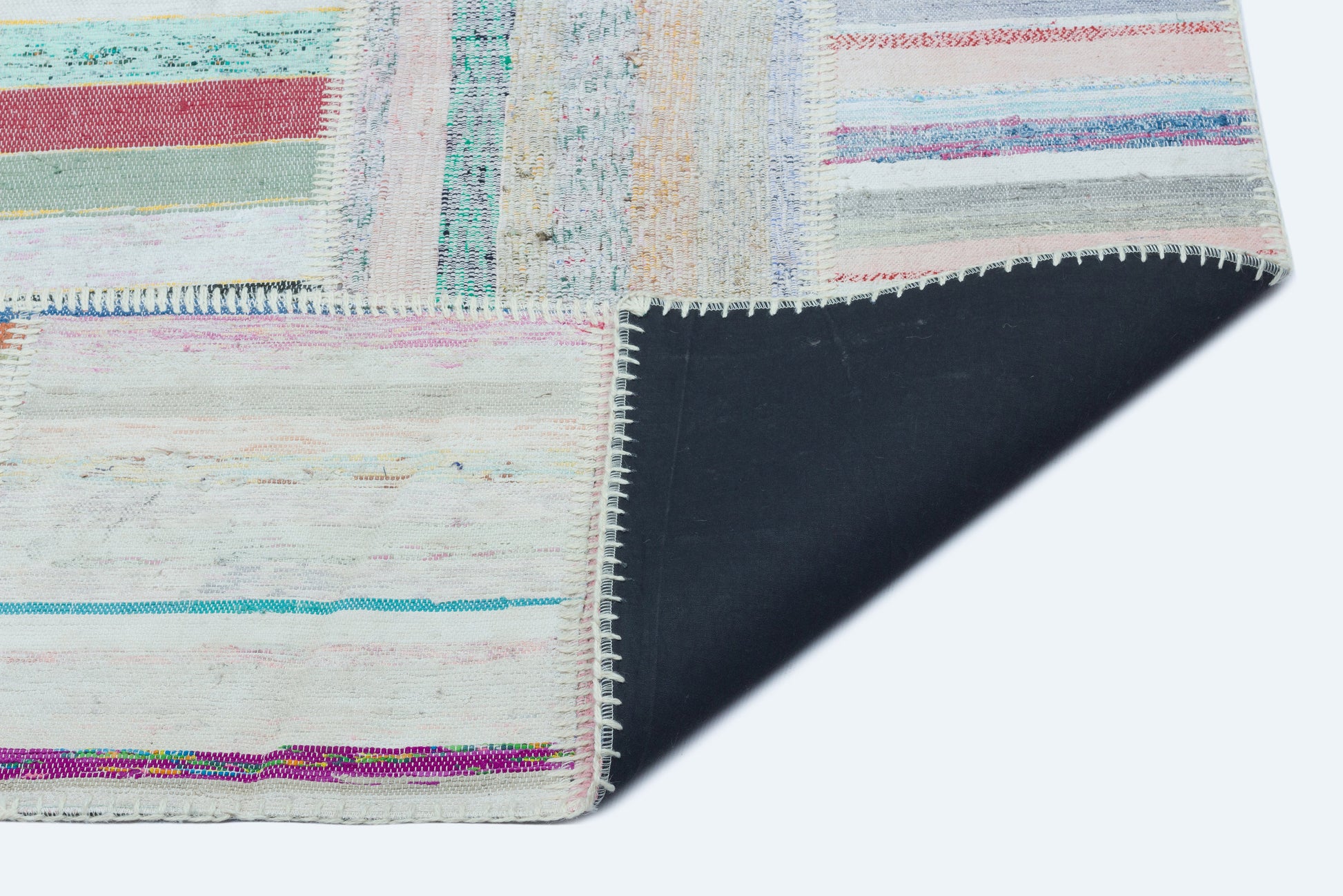 Teselya Bej Çizgili Yün El Dokuma Halısı 160 x 221 Apex Unique