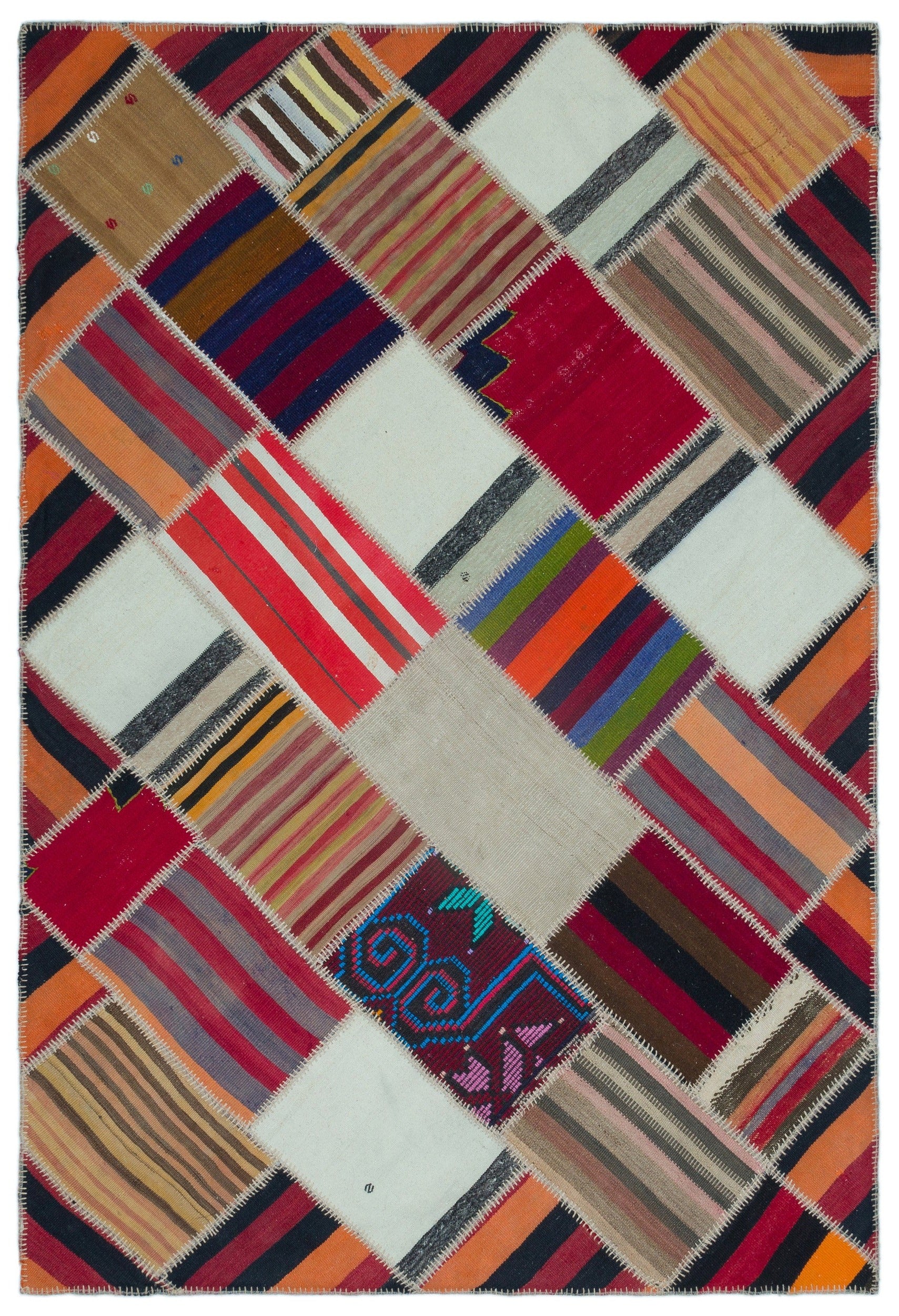 Teselya Bej Eskitme Yün El Dokuma Halısı 156 x 230 Apex Unique