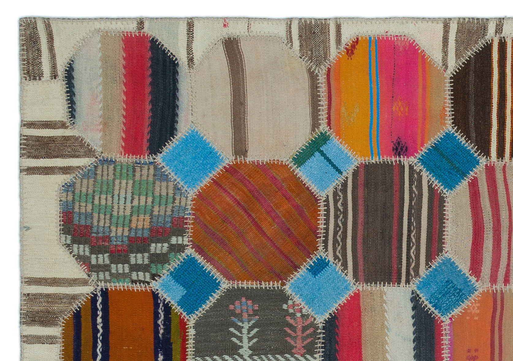 Teselya Bej Eskitme Yün El Dokuma Halısı 162 x 231 Apex Unique