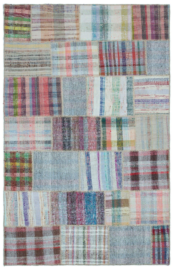 Bej Anadolu Bohem Geometrik Yün Halı 145x228 - Özel Seri