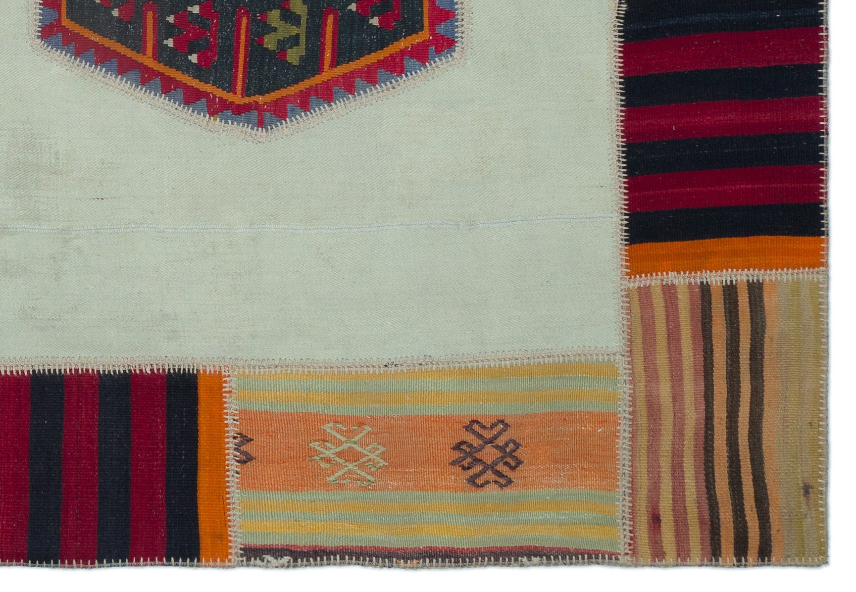 Teselya Bej Eskitme Yün El Dokuma Halısı 163 x 240 Apex Unique