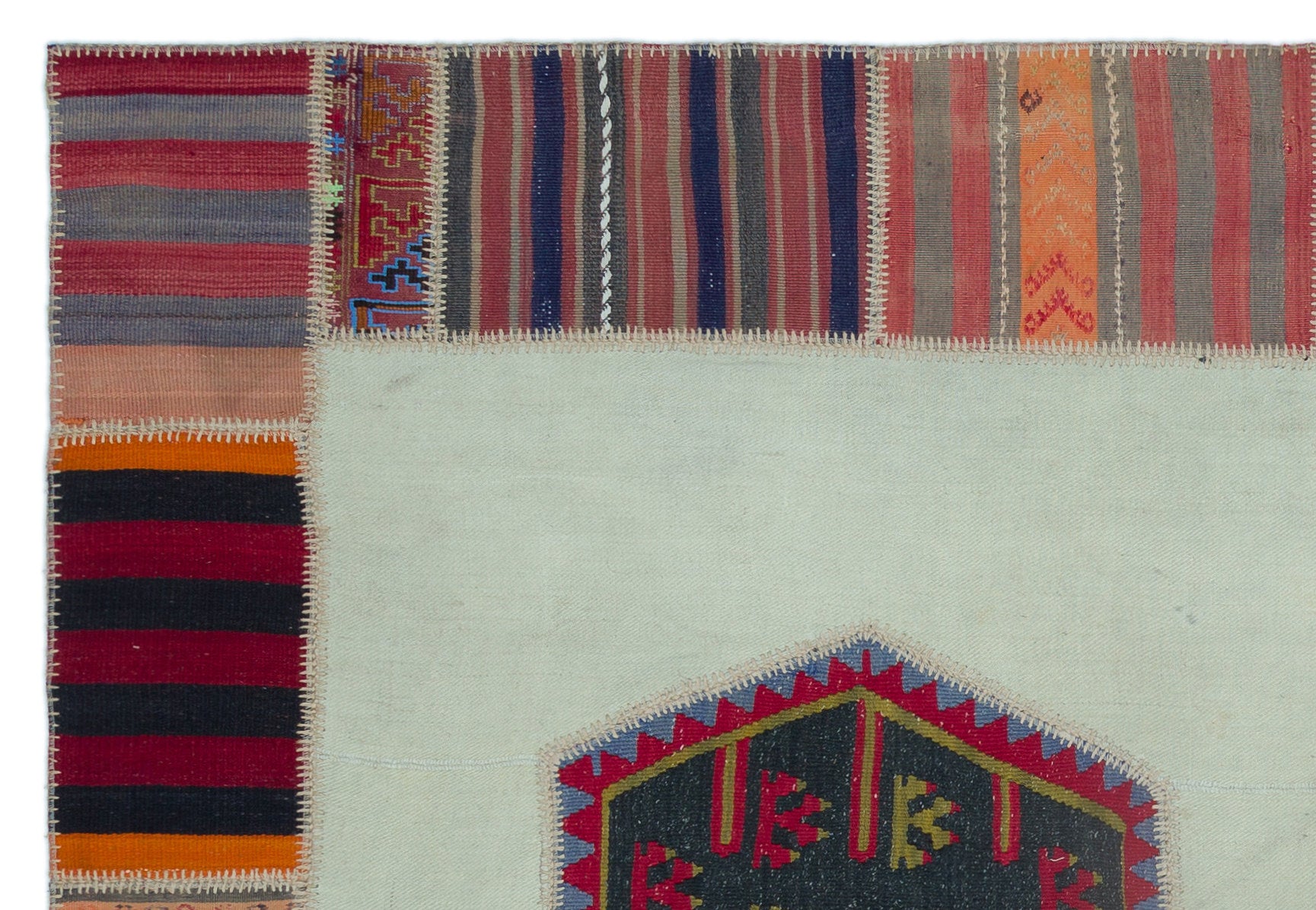 Teselya Bej Eskitme Yün El Dokuma Halısı 163 x 240 Apex Unique