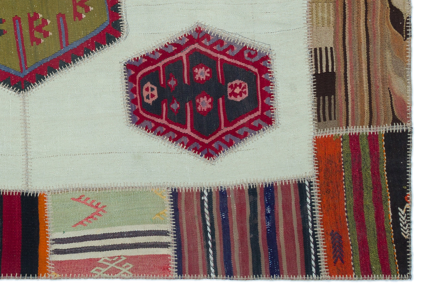 Teselya Bej Eskitme Yün El Dokuma Halısı 158 x 233 Apex Unique