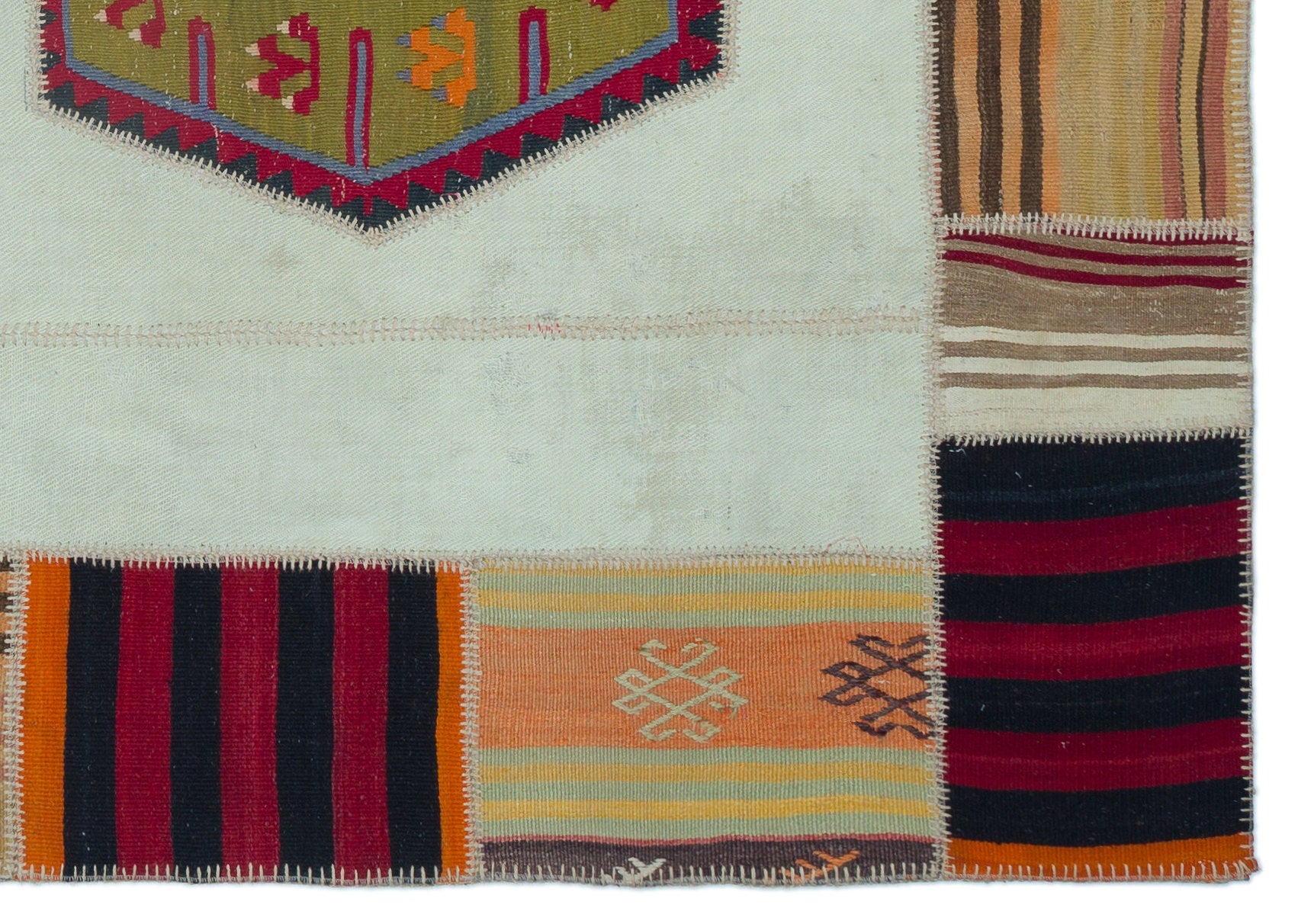 Teselya Bej Eskitme Yün El Dokuma Halısı 167 x 235 Apex Unique