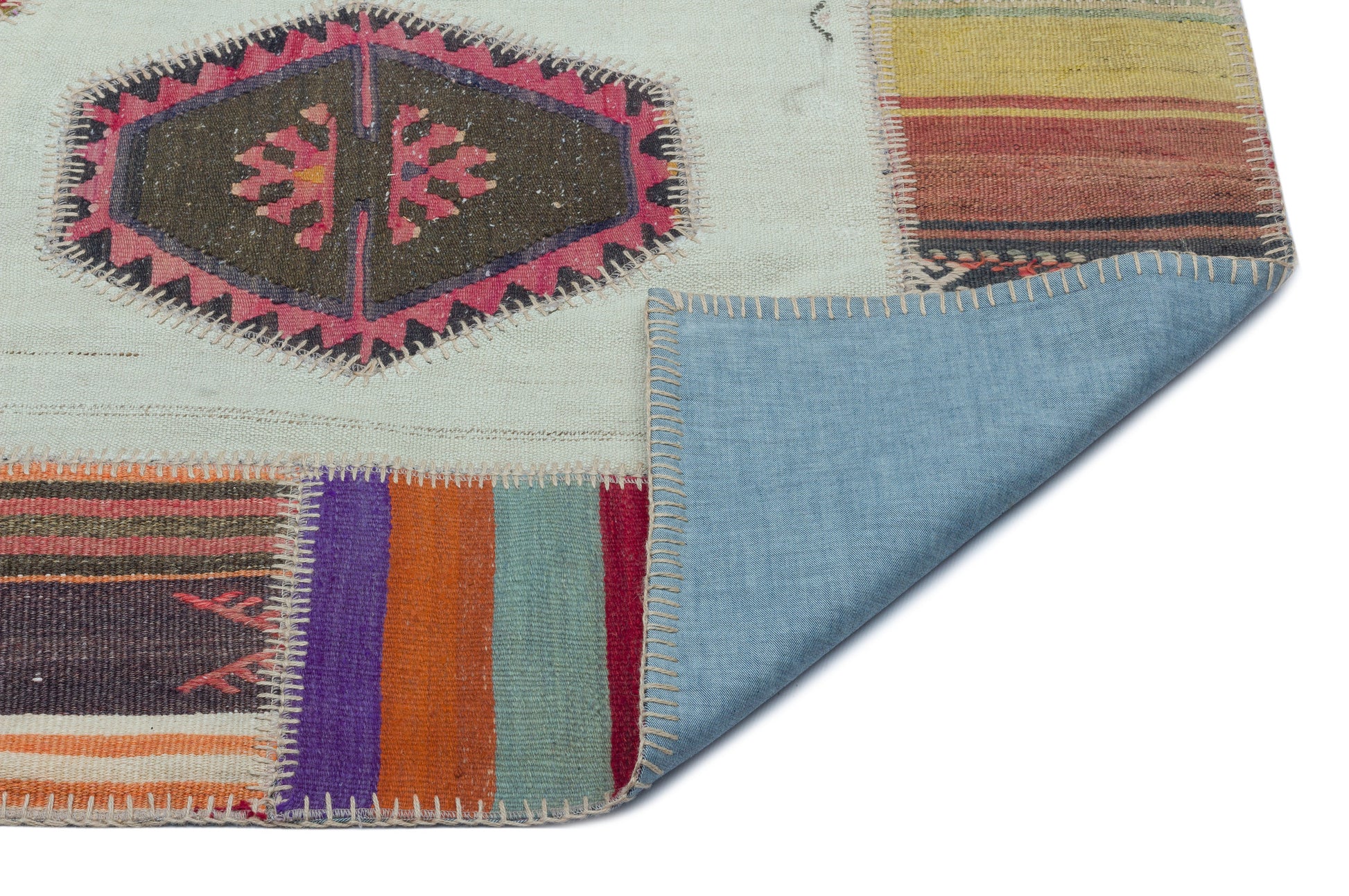 Teselya Bej Eskitme Yün El Dokuma Halısı 162 x 227 Apex Unique