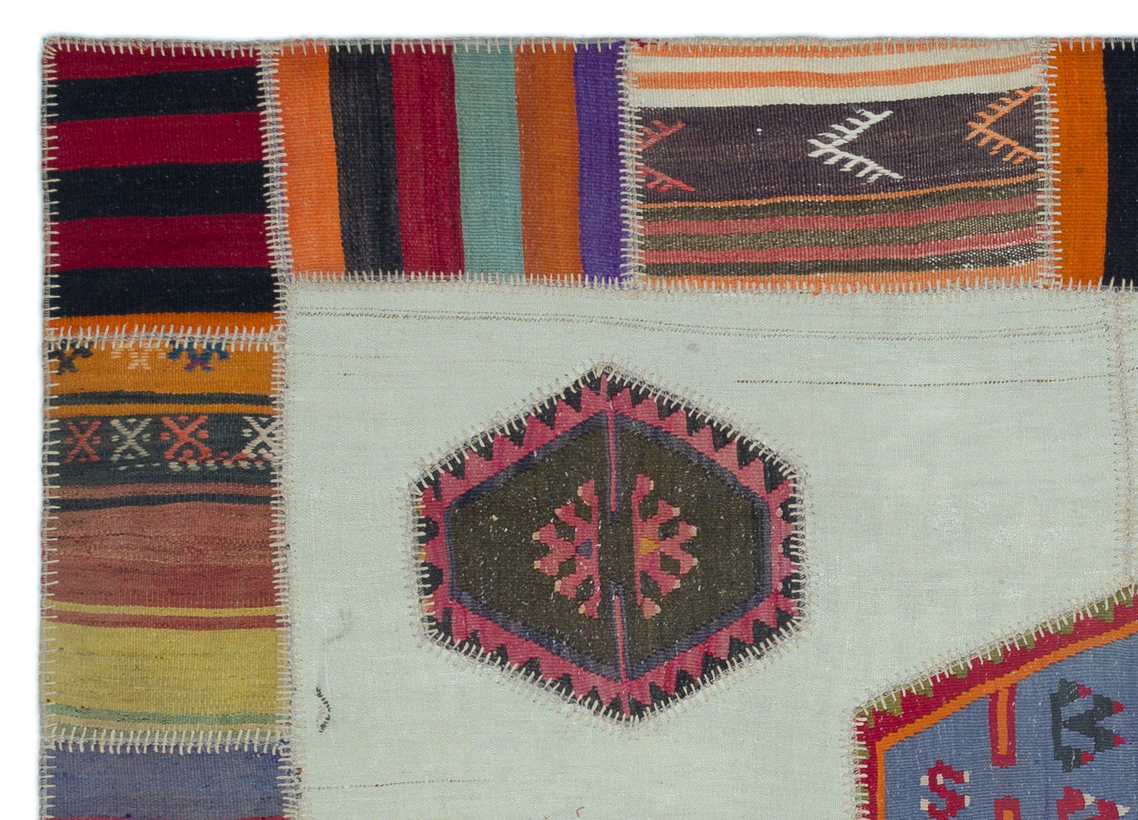 Teselya Bej Eskitme Yün El Dokuma Halısı 162 x 227 Apex Unique