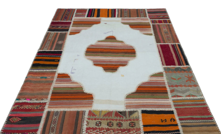 Bej Anadolu Bohem Geometrik Yün Halı 160x223 - Özel Seri