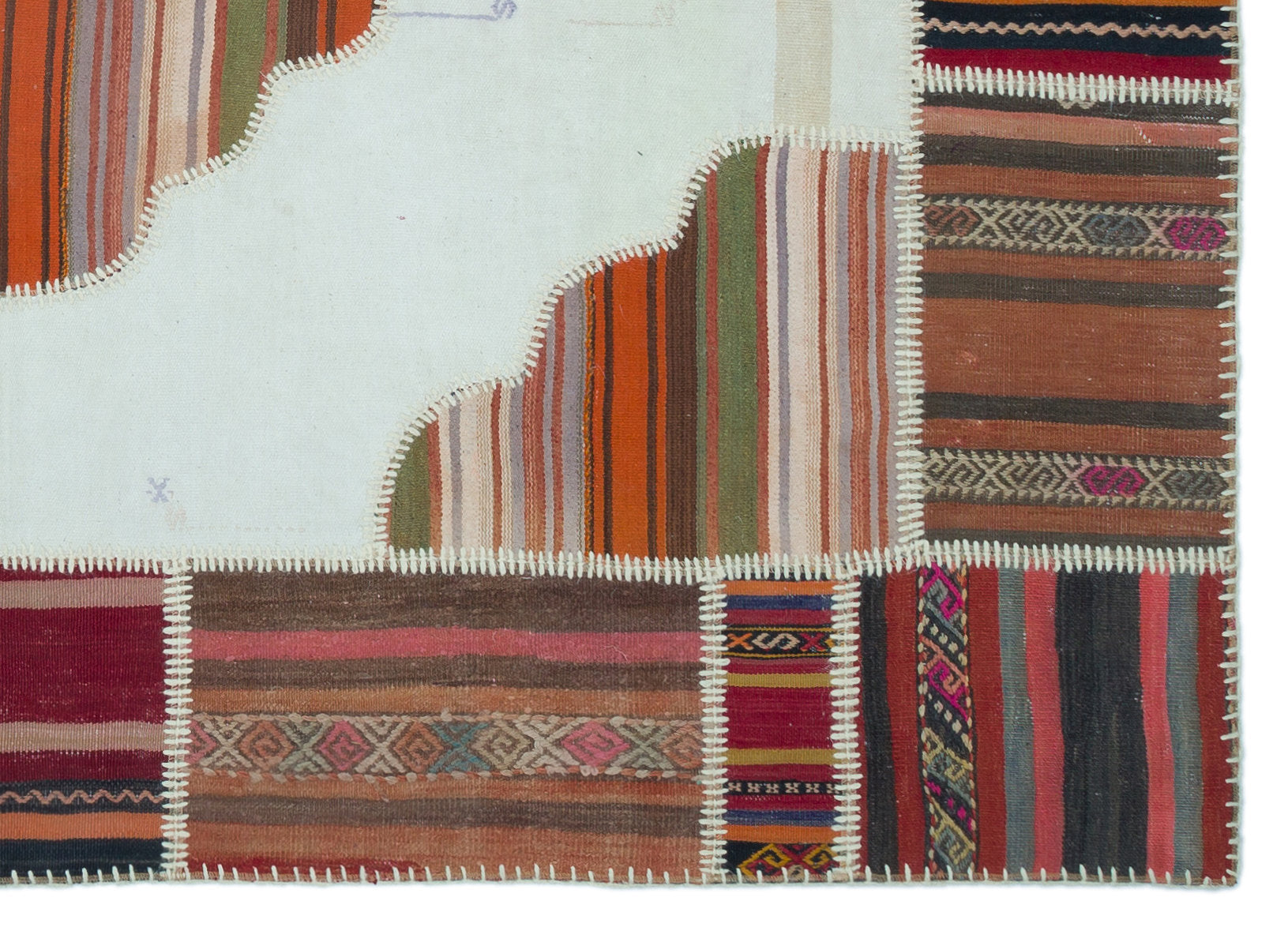 Teselya Bej Eskitme Yün El Dokuma Halısı 160 x 223 Apex Unique