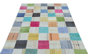 Teselya Bej Patchwork Yün El Dokuma Halısı 158 x 227 Apex Unique