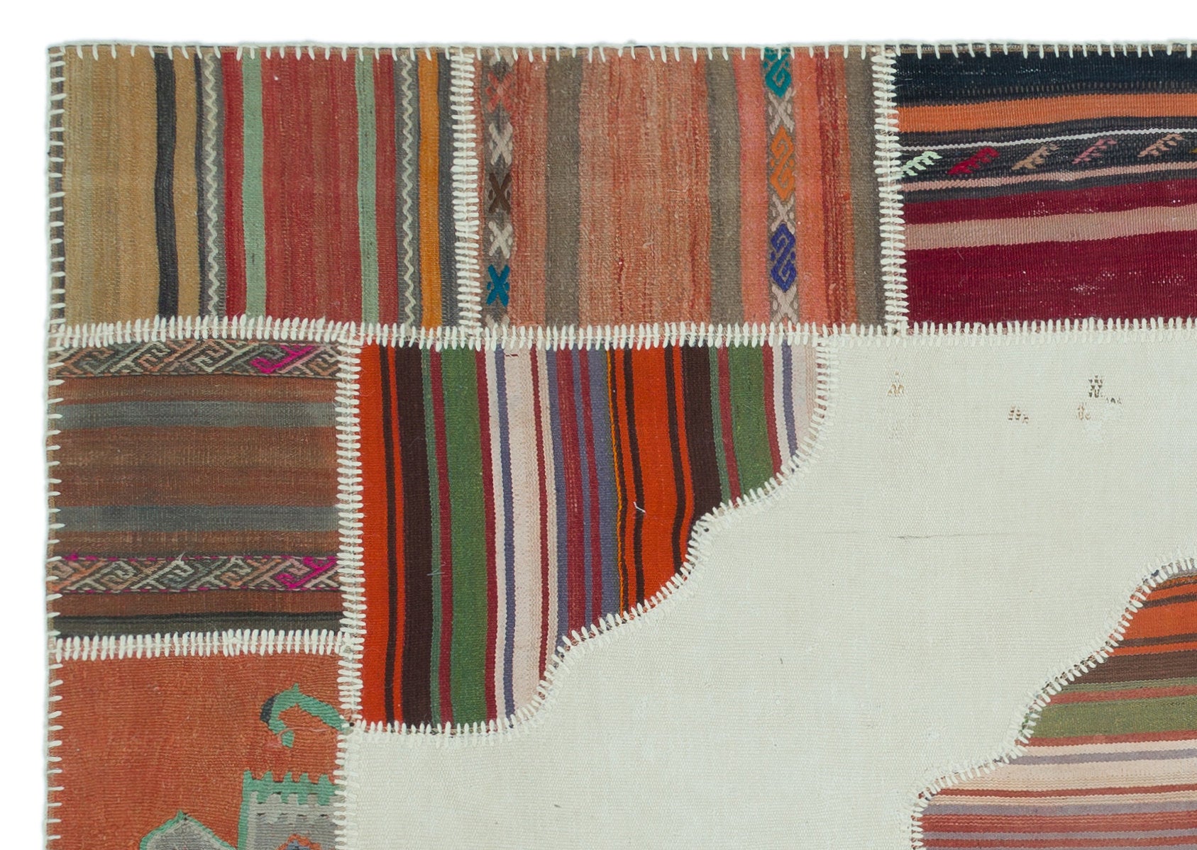 Teselya Bej Eskitme Yün El Dokuma Halısı 162 x 232 Apex Unique