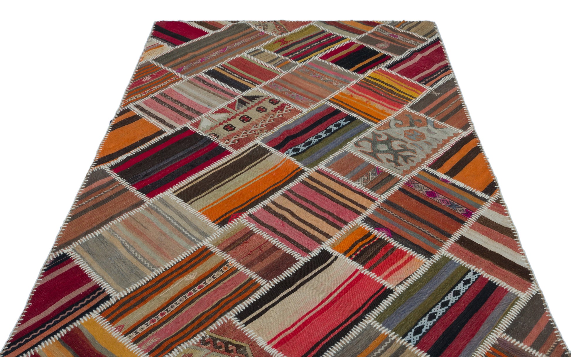 Teselya Kırmızı Eskitme Yün El Dokuma Halısı 157 x 240 Apex Unique