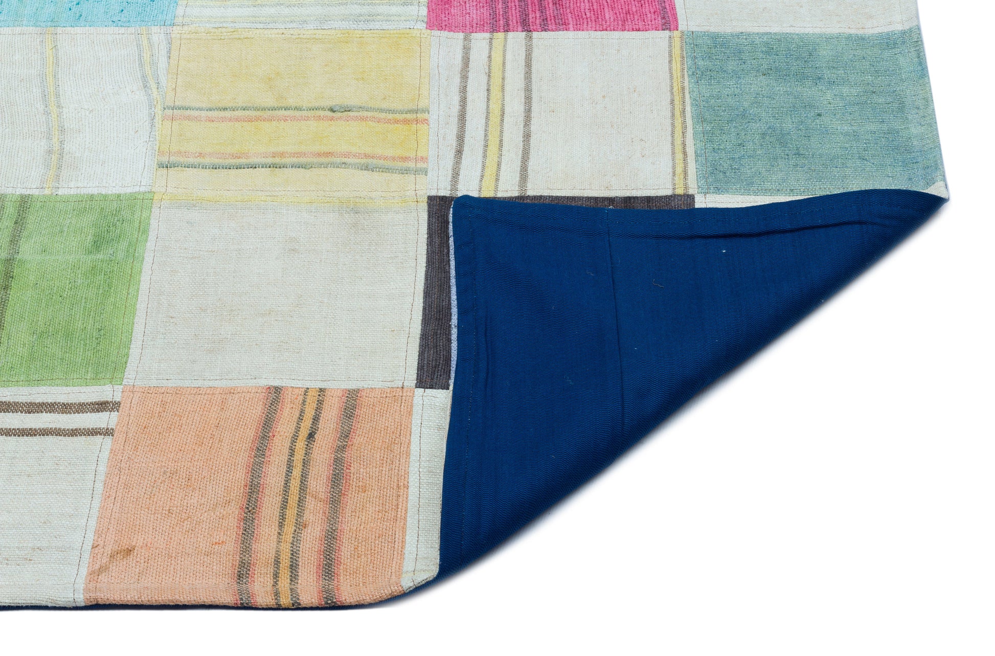 Teselya Bej Patchwork Yün El Dokuma Halısı 156 x 230 Apex Unique