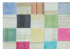 Teselya Gri Patchwork Yün El Dokuma Halısı 157 x 226 Apex Unique