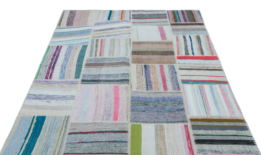 Bej Anadolu Geometrik Modern Yün Halı 158x222 - Özel Seri