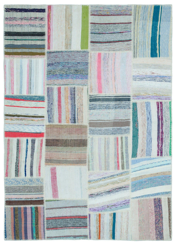 Bej Anadolu Geometrik Modern Yün Halı 158x222 - Özel Seri