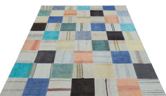 Teselya Gri Patchwork Yün El Dokuma Halısı 165 x 234 Apex Unique