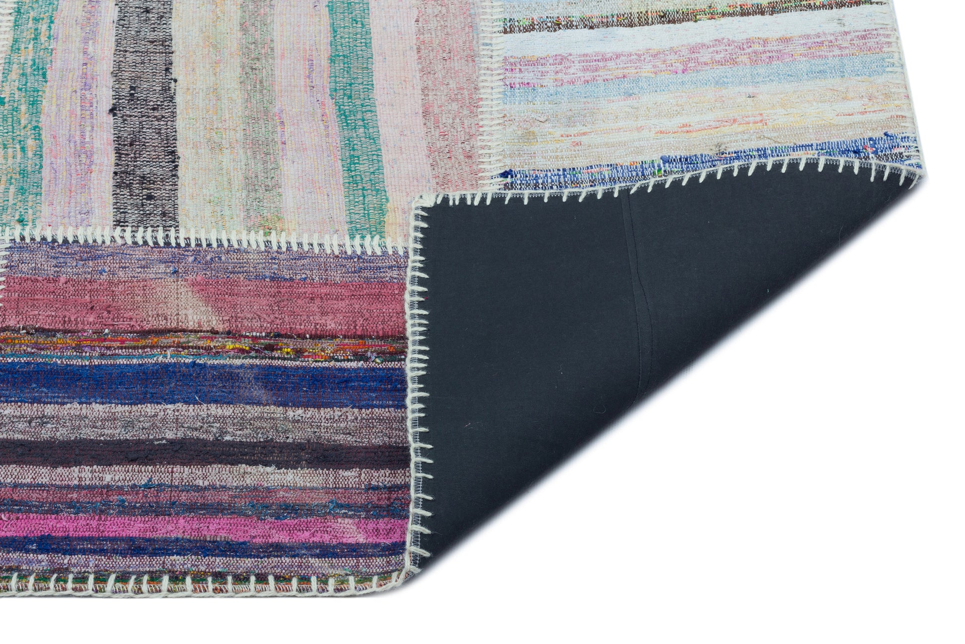 Teselya Bej Çizgili Yün El Dokuma Halısı 158 x 221 Apex Unique