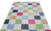 Teselya Bej Patchwork Yün El Dokuma Halısı 160 x 230 Apex Unique