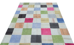 Teselya Bej Patchwork Yün El Dokuma Halısı 160 x 230 Apex Unique