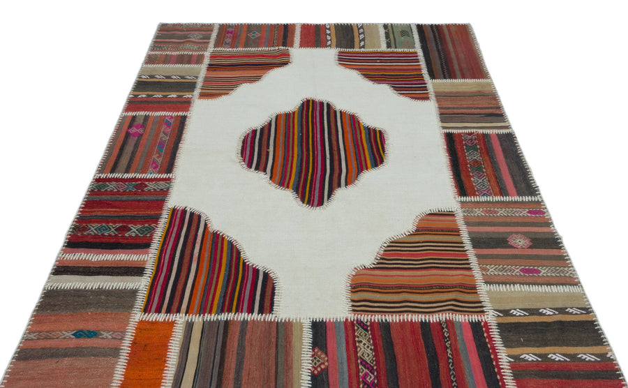 Bej Anadolu Geometrik Modern Yün Halı 159x228 - Özel Seri
