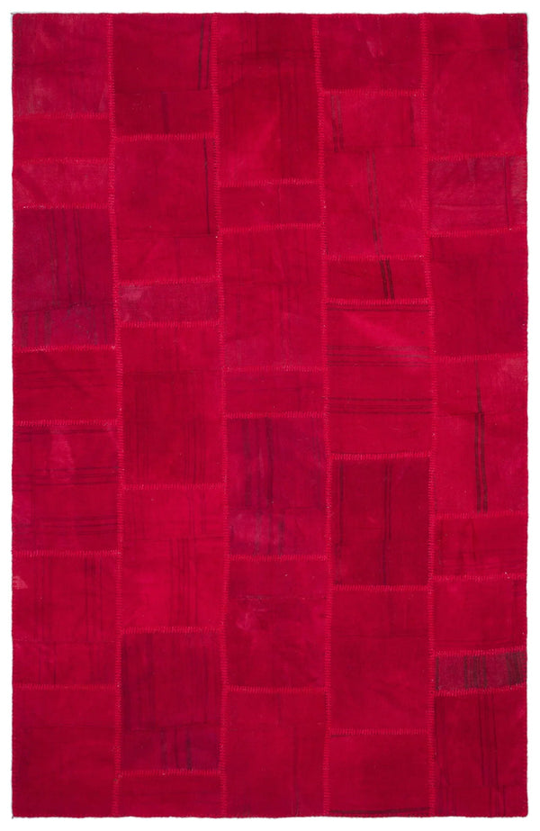 Pembe Anadolu Geometrik Modern Yün Halı 192x297 - Özel Seri