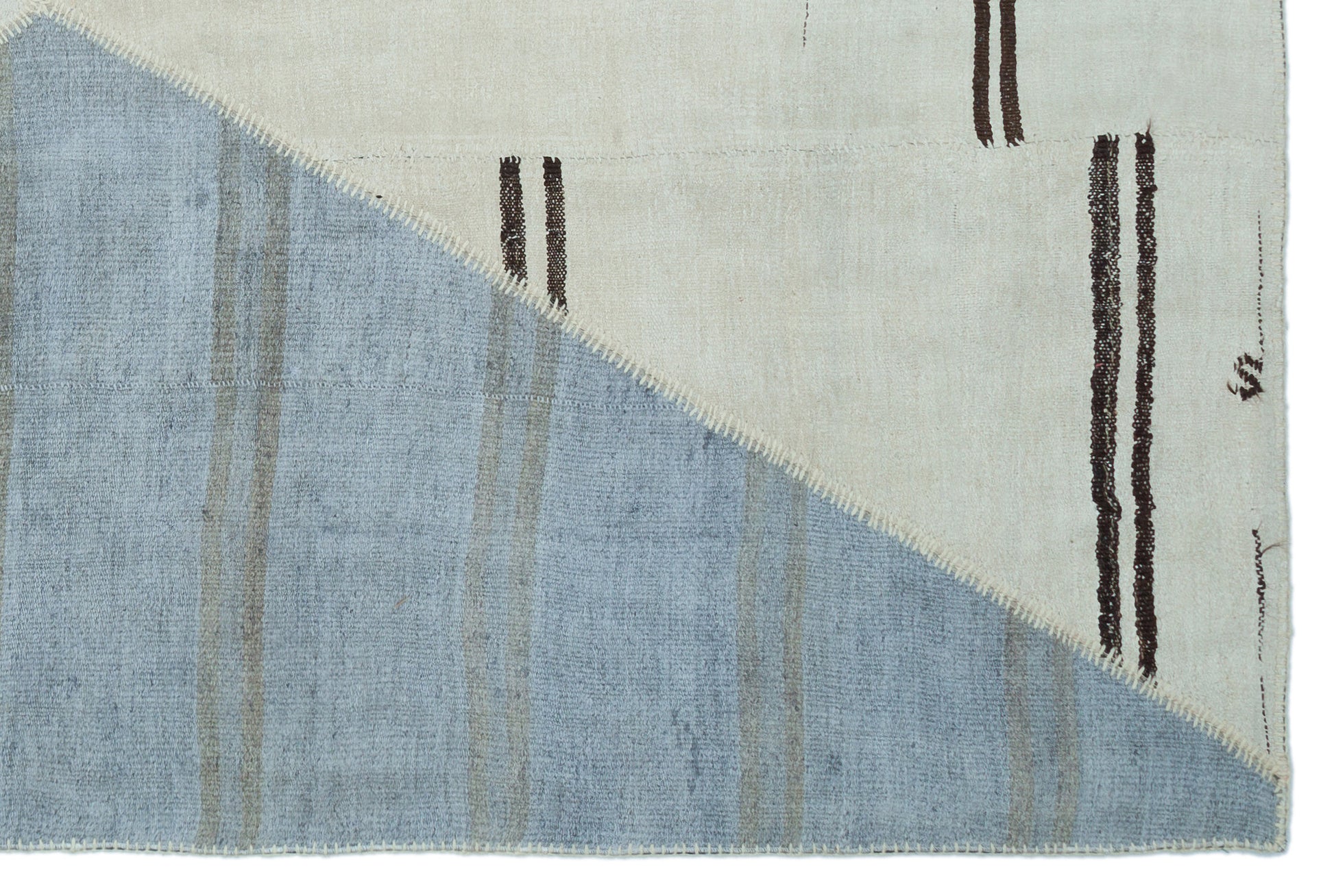 Teselya Bej Patchwork Yün El Dokuma Halısı 200 x 303 Apex Unique