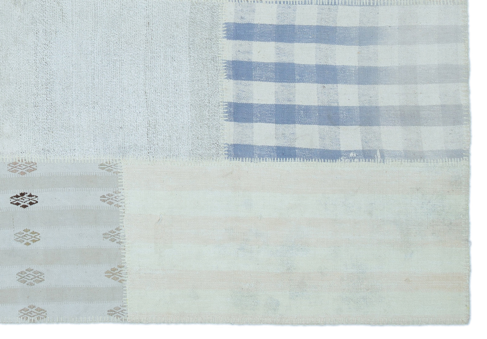 Teselya Bej Çizgili Yün El Dokuma Halısı 155 x 225 Apex Unique