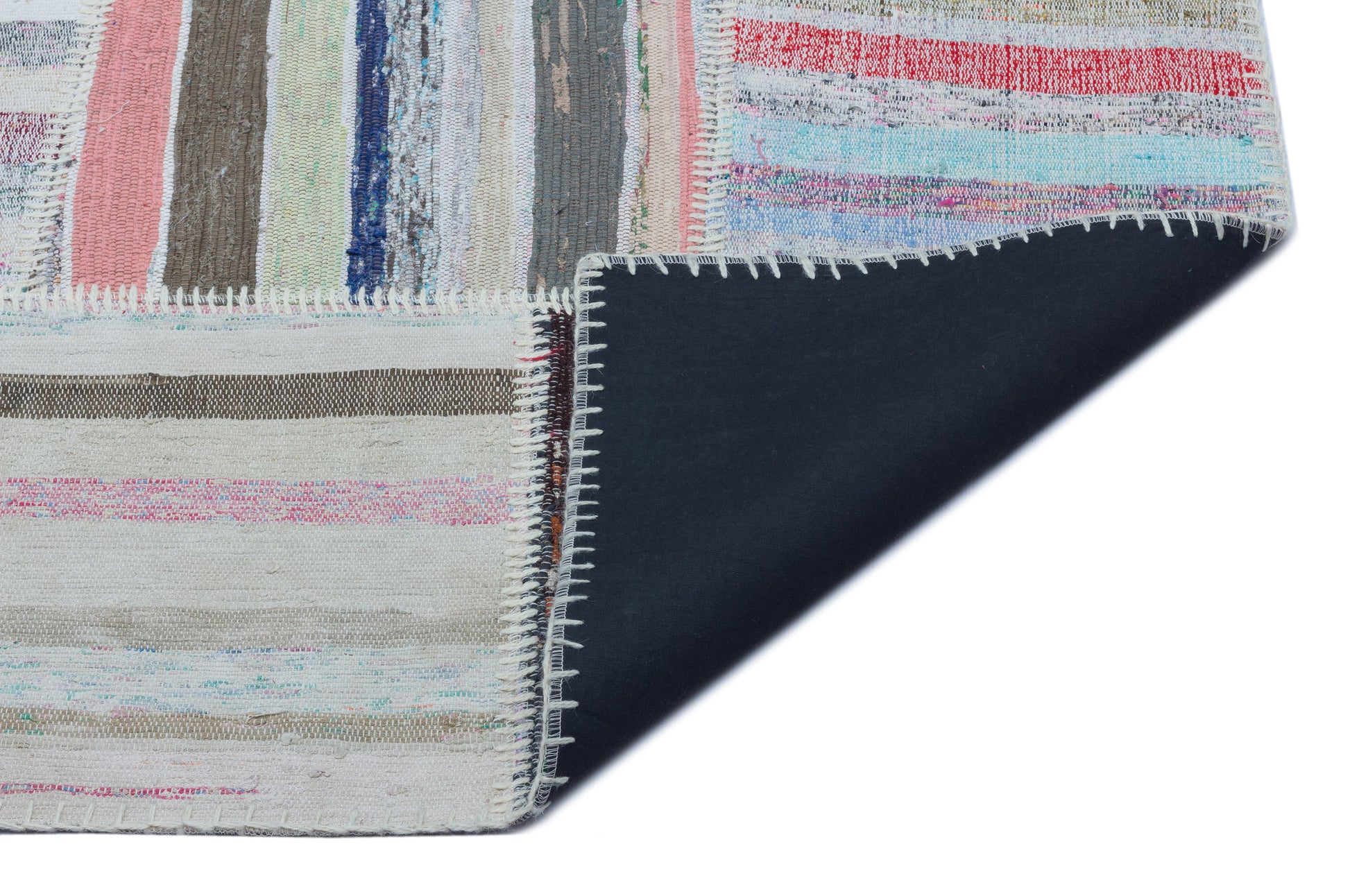 Teselya Bej Çizgili Yün El Dokuma Halısı 160 x 222 Apex Unique