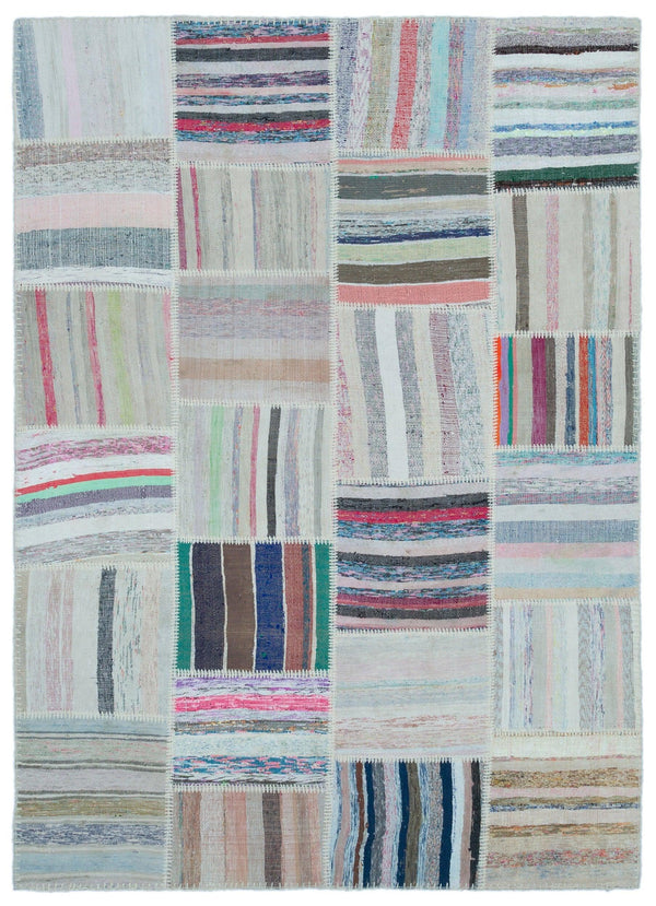 Bej Gri Anadolu Bohem Modern Yün Halı 160x222 - Özel Seri