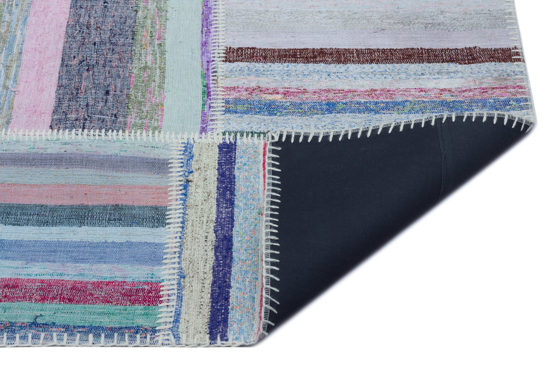 Teselya Bej Çizgili Yün El Dokuma Halısı 160 x 222 Apex Unique