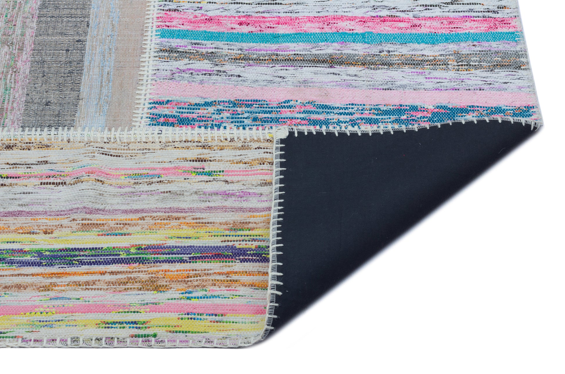 Teselya Bej Çizgili Yün El Dokuma Halısı 160 x 222 Apex Unique