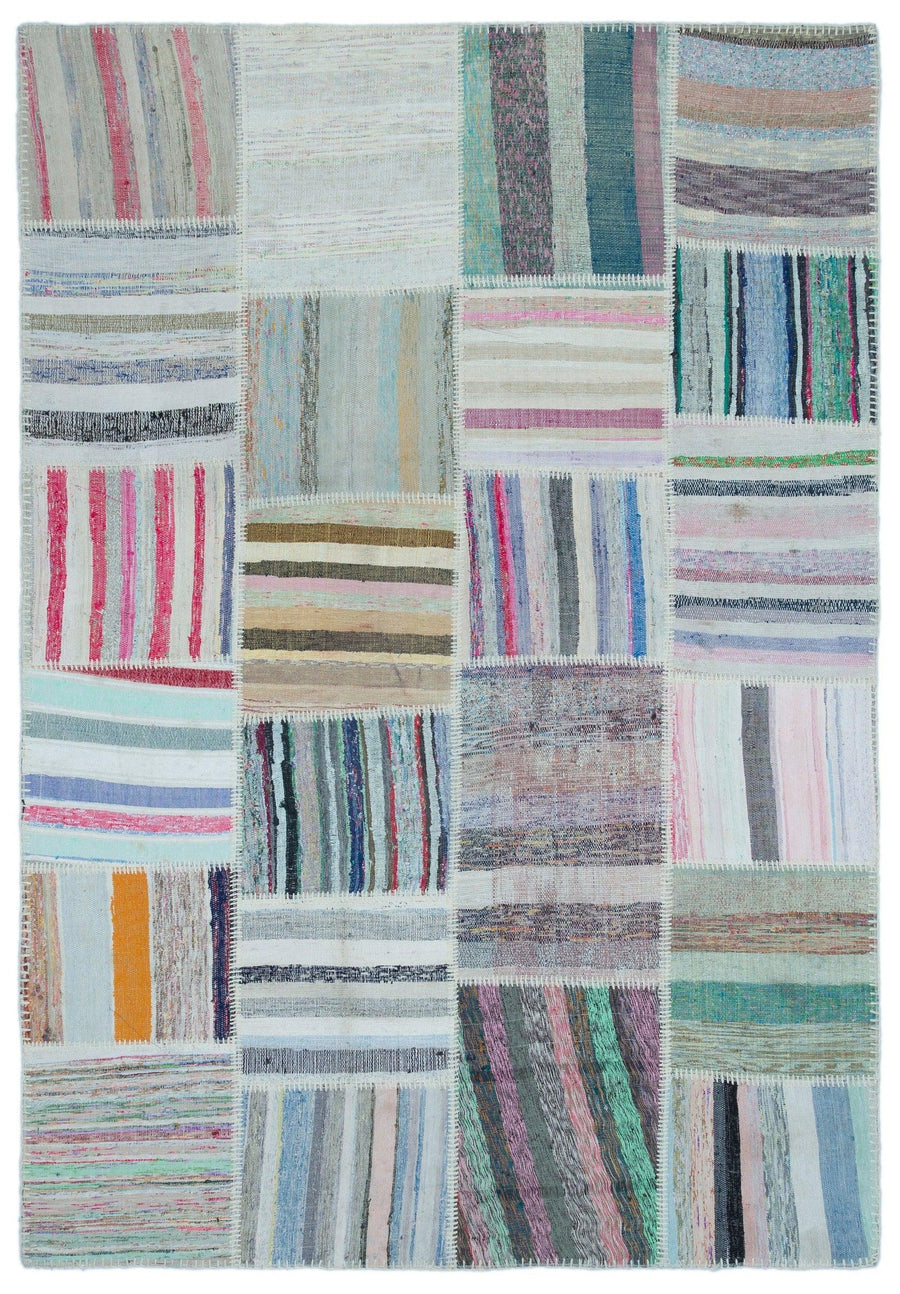 El Dokuma Çok Renkli Geometrik Desenli Halı 160x230 cm 25411 – Koridor kullanımı