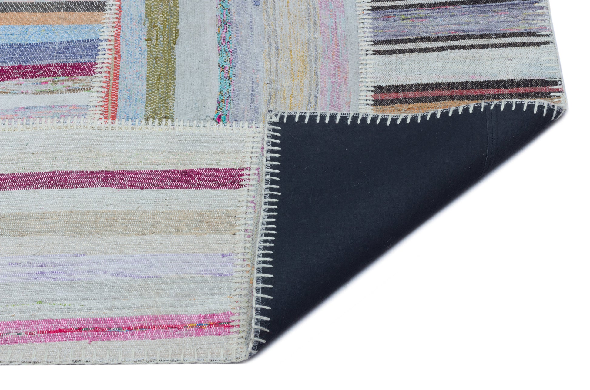 Teselya Bej Çizgili Yün El Dokuma Halısı 158 x 227 Apex Unique