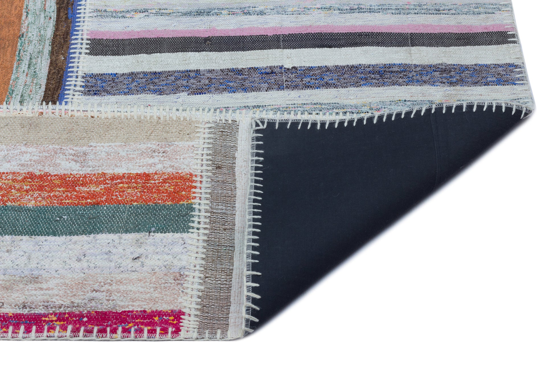 Teselya Bej Çizgili Yün El Dokuma Halısı 160 x 230 Apex Unique