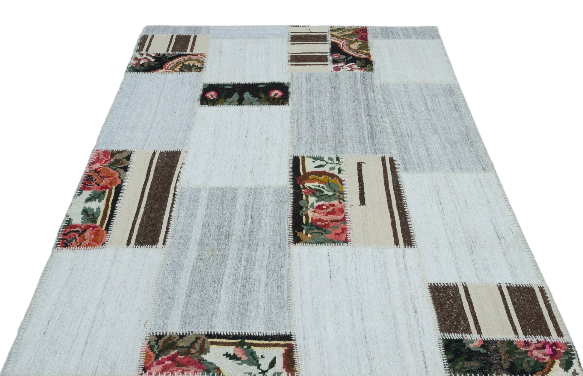 Teselya Kırmızı Çiçekli Yün El Dokuma Halısı 152 x 217 Apex Unique