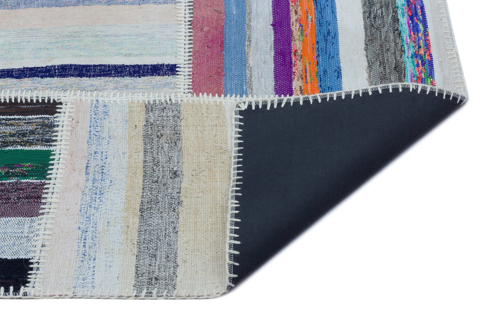 Teselya Bej Çizgili Yün El Dokuma Halısı 160 x 223 Apex Unique