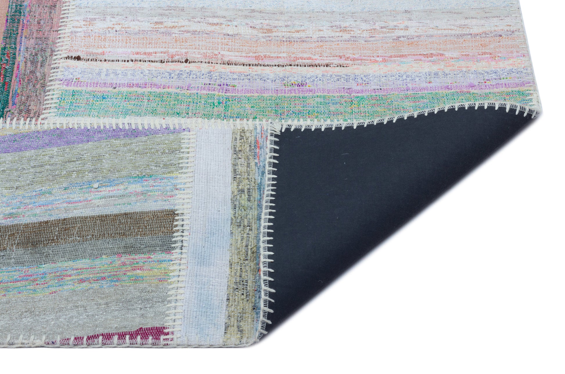 Teselya Bej Çizgili Yün El Dokuma Halısı 160 x 224 Apex Unique