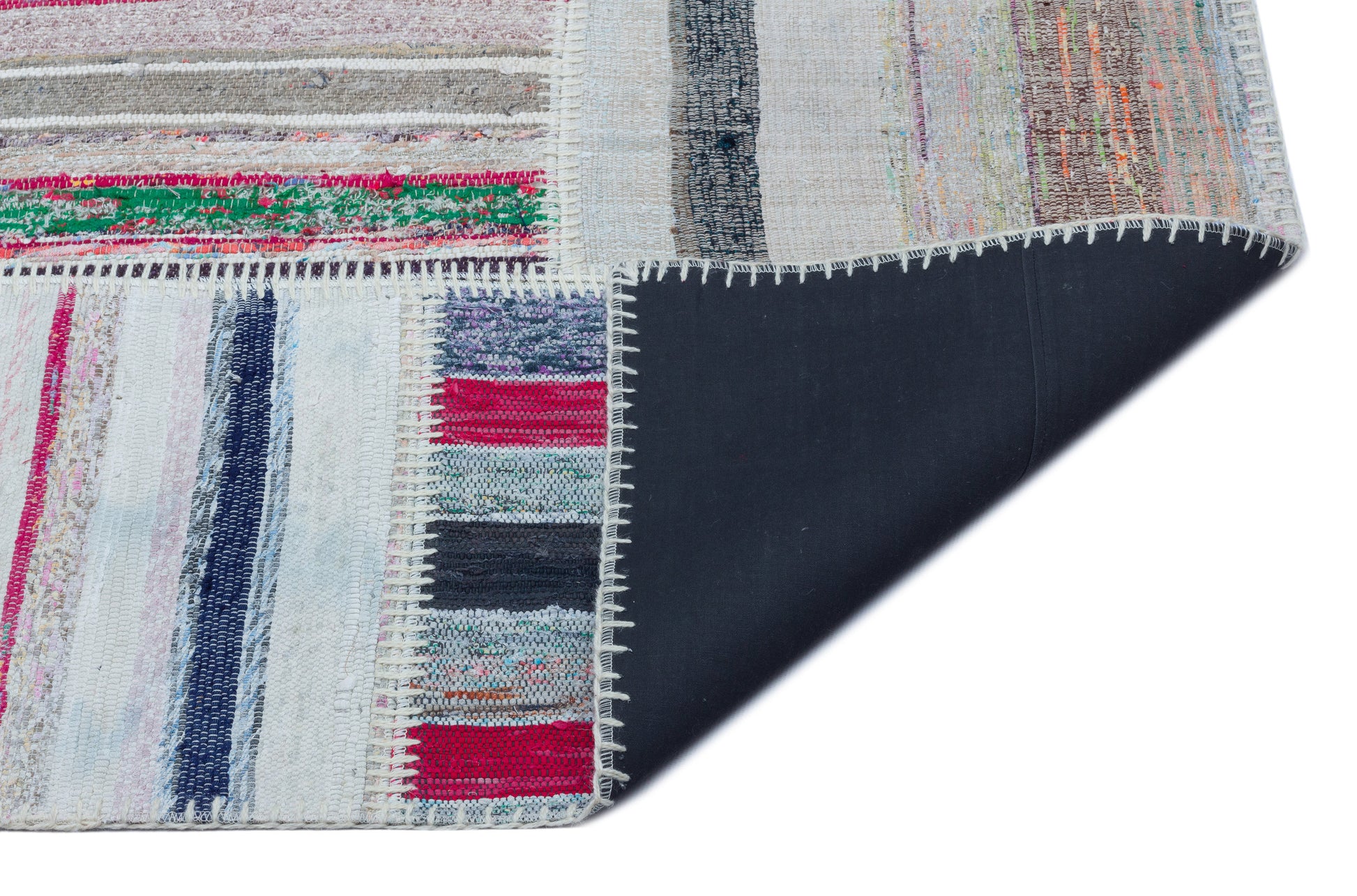 Teselya Bej Çizgili Yün El Dokuma Halısı 160 x 230 Apex Unique