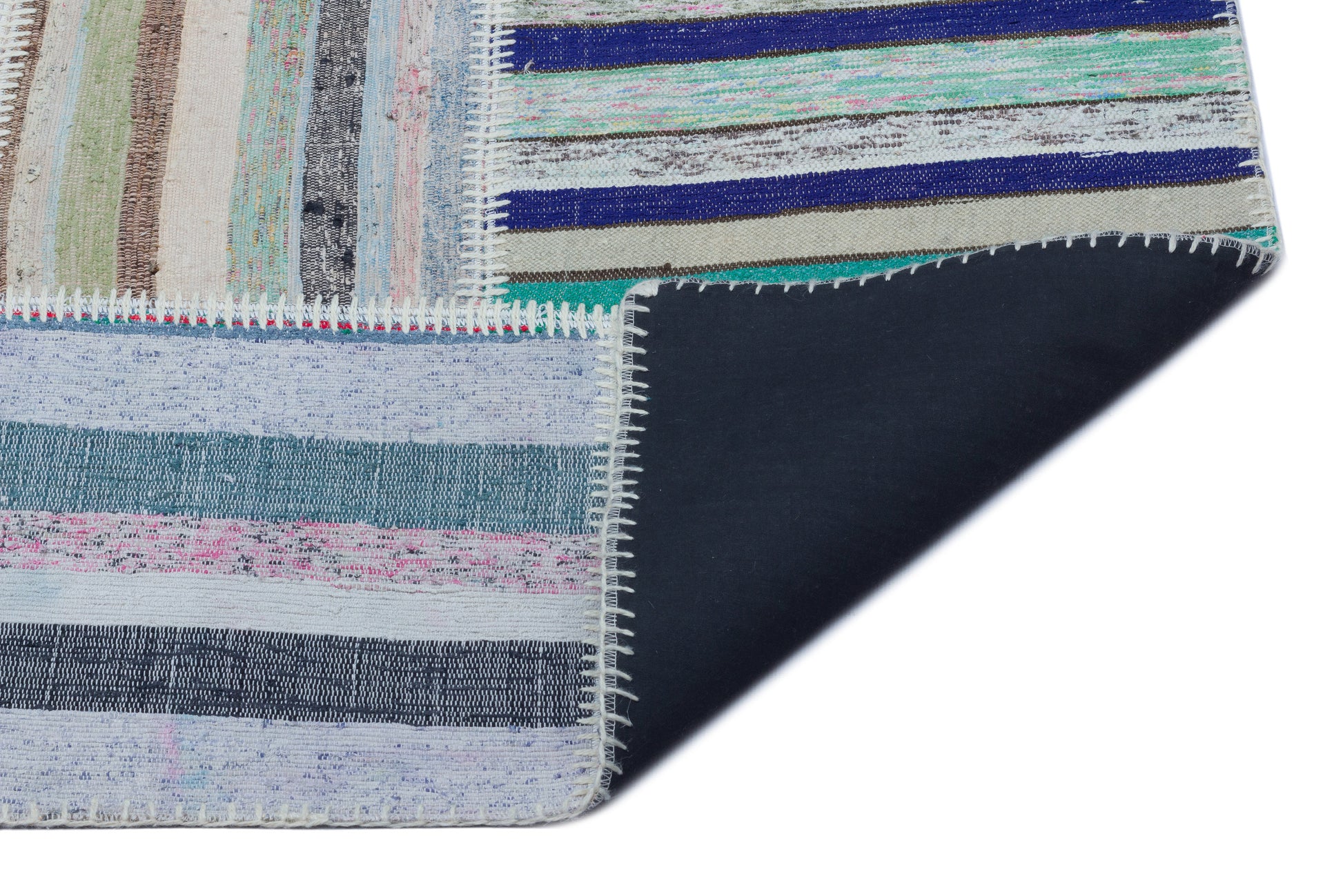 Teselya Bej Çizgili Yün El Dokuma Halısı 160 x 230 Apex Unique