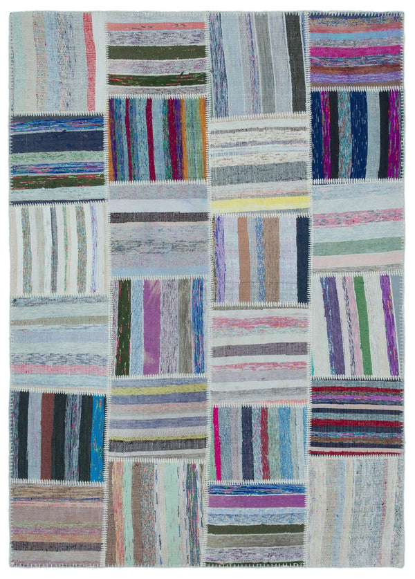 Bej Bohem Geometrik Yün Halı 160x224