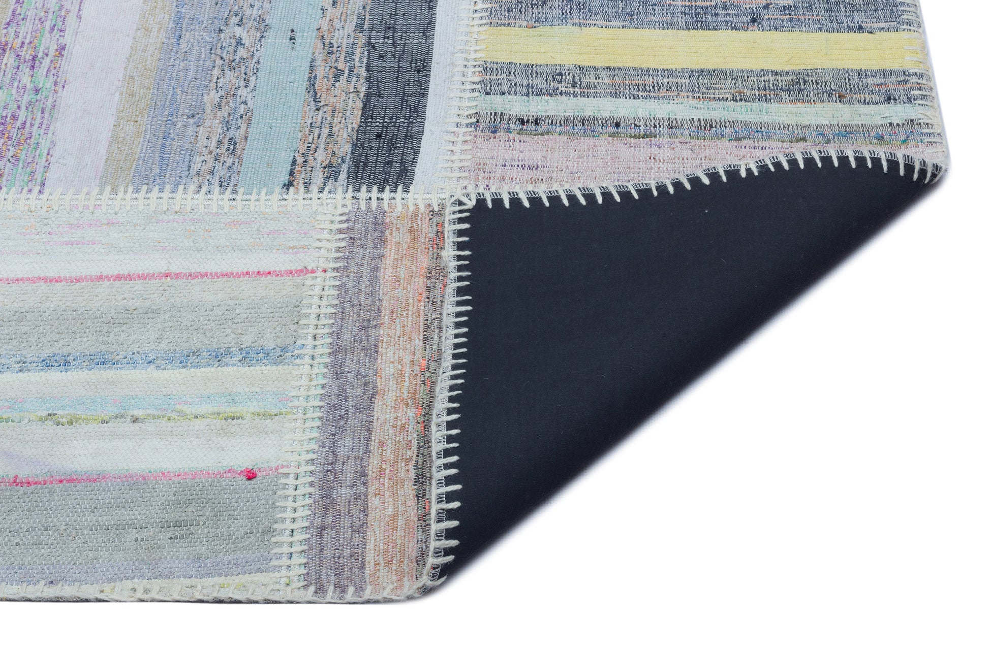 Teselya Bej Çizgili Yün El Dokuma Halısı 160 x 224 Apex Unique