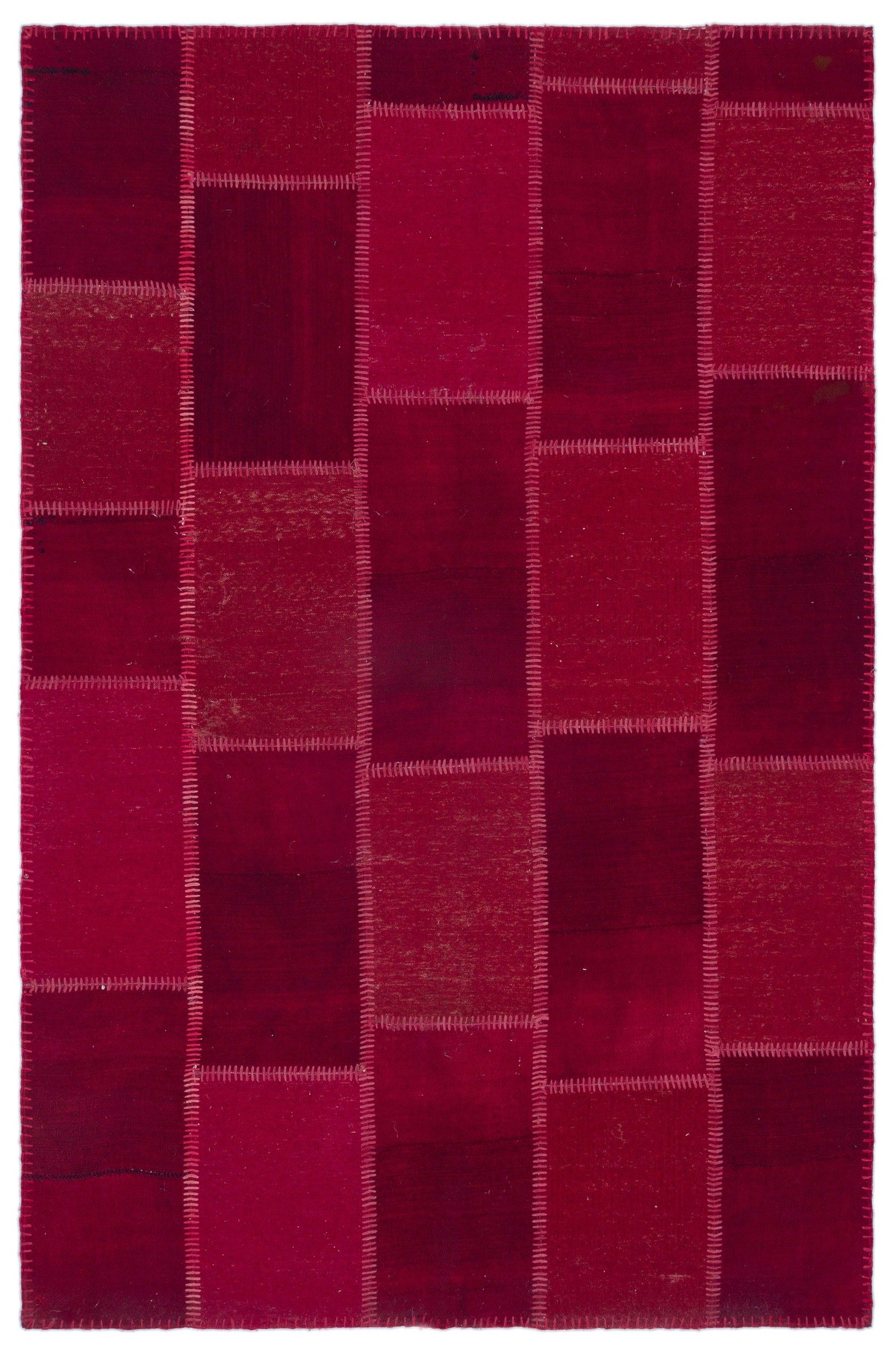 Teselya Bej Patchwork Yün El Dokuma Halısı 152 x 232 Apex Unique