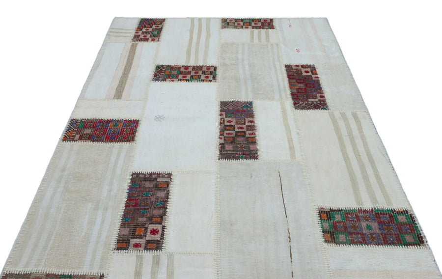 Bej Anadolu Bohem Geometrik Yün Halı 160x233 - Özel Seri